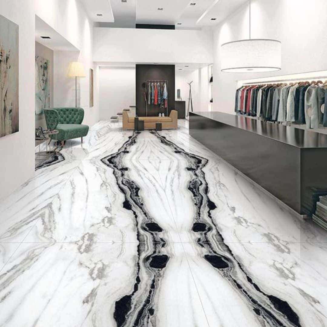 pandan white marble flooring design picture